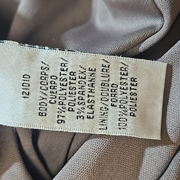 🩶Super Sexy Signature Gray with Brown Sequins One Shoulder Dress Size 10 - Picture 9 of 11